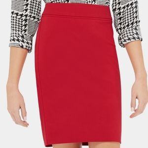 Bright Red Extra Stretch The Limited Pencil Skirt